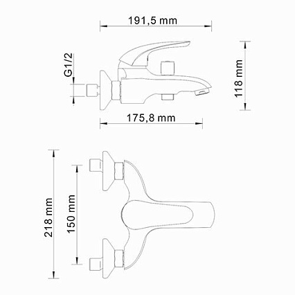 Смеситель для ванны WasserKRAFT Rossel 2801