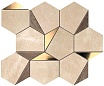 Мозаика Atlas Concorde Marvel Edge Gold Hex Sable-Brown 25,1x29 см, 9EHS