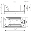Акриловая ванна Ваннеса Николь 150х70 с г/м Актив хром