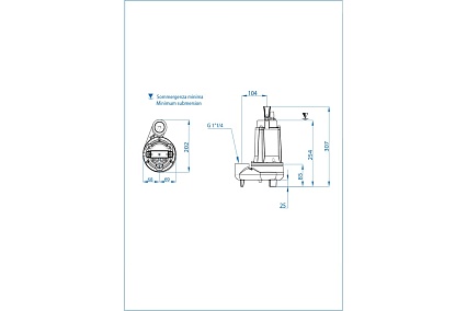 Погружной фекальный насос Dreno Pompe COMPATTA 1.5 T 2000330