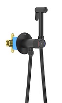 Смеситель Aquatek Бетта AQ1023MB с гигиеническим душем, черный матовый