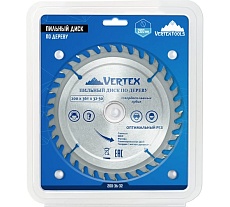 Диск пильный по дереву (200х32-30 мм; 36 зубов) Vertextools 200-36-32