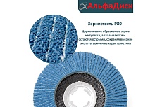 Круг лепестковый торцевой КЛТ Р80, X-lock, 125 мм, конический Альфадиск 5276