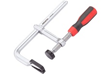 Цельнометаллическая струбцина с защитными колпачками REKON RF07-160-80 с эргономичной рукояткой из пластика 058205