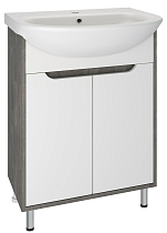 Тумба с раковиной Runo Эко 60 см железный камень