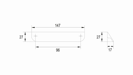 Ручка для шкафа Cezares Eco 15см сатиновое золото RS156SG.3/96