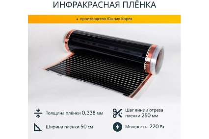 Комплект теплого пола с программируемым терморегулятором Манотек 14 м² infra_14_e51