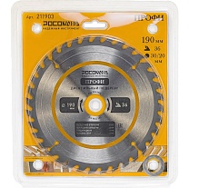 Пильный диск по дереву ПРОФИ 190х30/20 мм, 36Т РОСОМАХА 211903