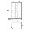 Душевая кабина River Nara 110/80/24 МТ 110x80 белый, матовое, R