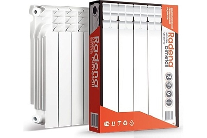 Биметаллический радиатор Radena CS 500/100 5 секций 009010405