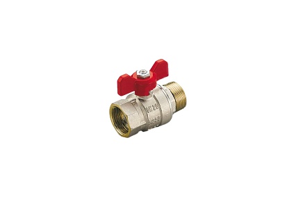 Шаровой кран Tiemme Mistral НВ, 3/4", красная бабочка 2360006