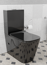 Унитаз CeramaLux NS-2170-18 с сиденьем микролифт, черный