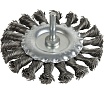 Щетка дисковая витая с хвостовиком 75 мм, проволока - INOX 0.50 мм DeBever DB80163380