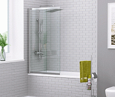 Шторка для ванны WasserKRAFT 41S02-100R Matt glass Matt glass 100х140 матовая, профиль серебристый, правая