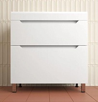 Тумба с раковиной Style Line Остин 80 см напольная, белый матовый