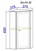 Шкаф подвесной Aqwella Барселона 37.5 см угловой Ba.04.36