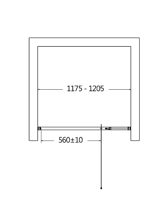 Душевая дверь AQUAme AQM7108-2-12 120x195, прозрачное, черный