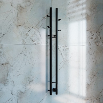 Полотенцесушитель электрический Vincea VTD-1D2BE 25x130 таймер, черный Полотенцесушитель электрический Vincea VTD-1D2BE 25x130 таймер, черный