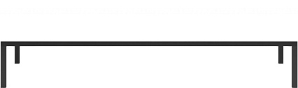 Ножка для тумбы Kerama Marazzi Atollo 110 низкая металлическая ATlg.110\ML, черный матовый