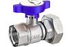 Шаровой кран FAR 1"х1 1/2", хром, с накидной гайкой, синяя ручка FS 3060 1B