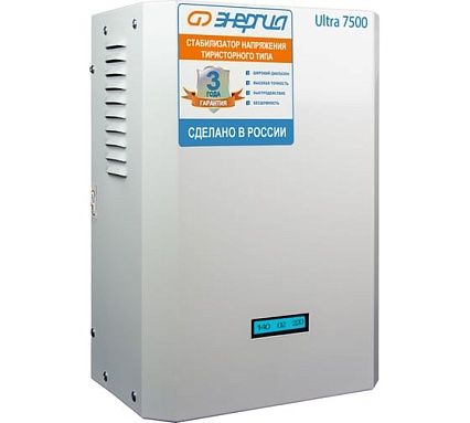 Тиристорный стабилизатор Энергия 7500 ВА Ultra Е0101-0103