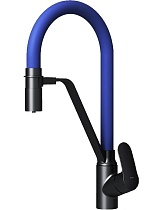 Смеситель для кухни AM.PM Like F8007827 с каналом, черный матовый/синий