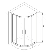 Душевой уголок RGW Classic CL-54B 90x90 прозрачное, черный