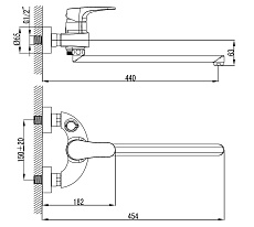 Смеситель универсальный Lemark Shift LM4317C