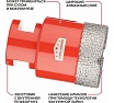 Коронка алмазная по керамограниту P.I.T. 40 мм, M14, сухое сверление, вакуумная пайка AMAS18-0040