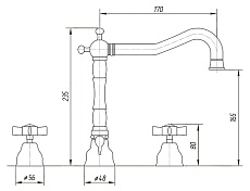 Смеситель для раковины Migliore Princeton ML.PRN-812.CR хром