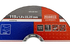 Диск для резки металла 115x1.0x22.23 мм, плоский MODECO MN-68-961