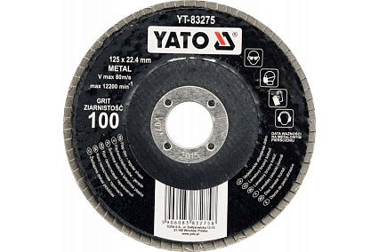Круг лепестковый тарельчатый 125 мм, Р100 Yato YT-83275