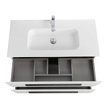 Тумба с раковиной Cezares Eco-Cer-N 100 см Bianco Lucido