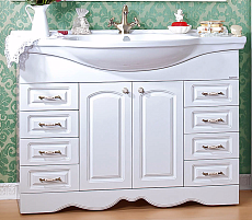 Мебель для ванной Бриклаер Анна 120 см белый глянец