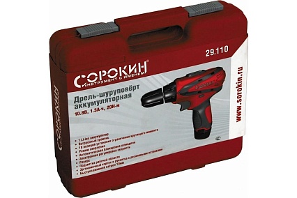 Аккумуляторная дрель-шуруповерт Сорокин 29.110