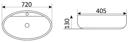 Раковина CeramaLux N 9435 72 см