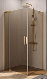 Душевой уголок Cezares Slider SLIDER-AH-1-100-80/90-BR-BORO 100x80/90 бронзовое, брашированное золото