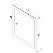 Зеркало Континент Verona Led 63x78 см с подсветкой, серебро ЗЛП25