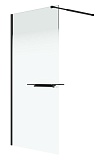 Душевая перегородка Niagara Nova NG-582-10BLACK 100x200 белый градиент, профиль черный матовый