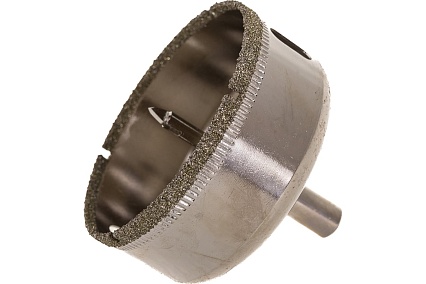 Коронка с центрирующим сверлом по стеклу и керамике (68х55 мм) Vertextools 336-68-55