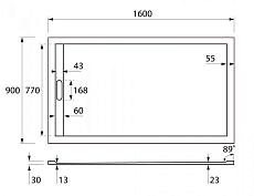 Поддон для душа Cezares TRAY-AS-AH-160/90-30-W 160x90 из мрамора