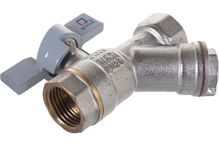 Шаровый кран СТМ СТАНДАРТ 1/2" ,с фильтром, бабочка CWFFFB12