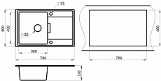 Кухонная мойка Granula GR-7804 78 см песок