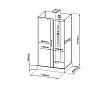 Душевая кабина Black&White Galaxy G8708G 110x80