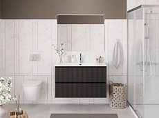 Тумба с раковиной BelBagno Uno-Mini 100 см Темно-серый матовый