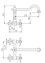 Смеситель для раковины Rav Slezak Morava retro MK302.5/28Z