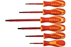 Набор отверток диэлектрических до 1000В, 6 шт. Total THTIS566