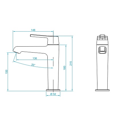 Смеситель для раковины RGW Shower Panels SP-301B черный