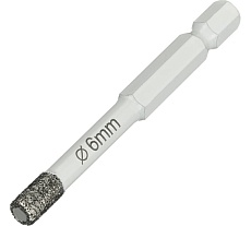 Коронка алмазная по керамике и керамограниту 6 мм Diamond Industrial DIDKVP06S10