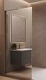 Душевая перегородка Vincea Волк-Ин (Walk-In) VLSW-1H100MRGM 100x200 вороненая сталь, зеркальное